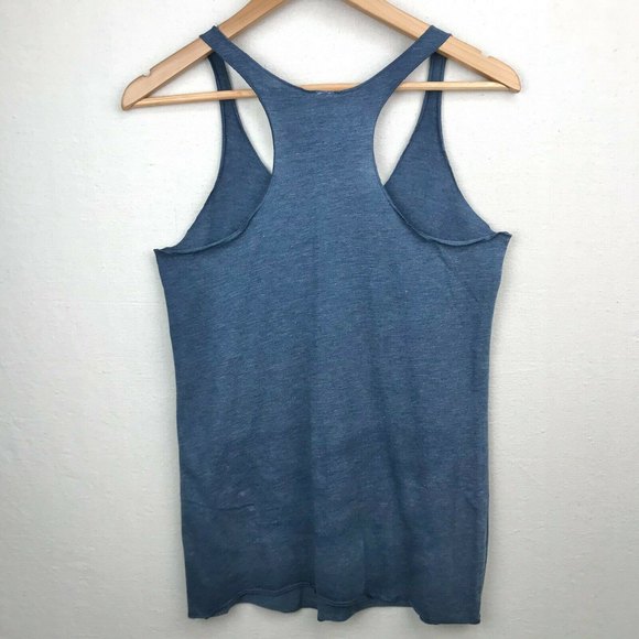 Next Level Women's Medium "Suck It Up Buttercup" Racerback Tank in Indigo/White - Picture 10 of 11